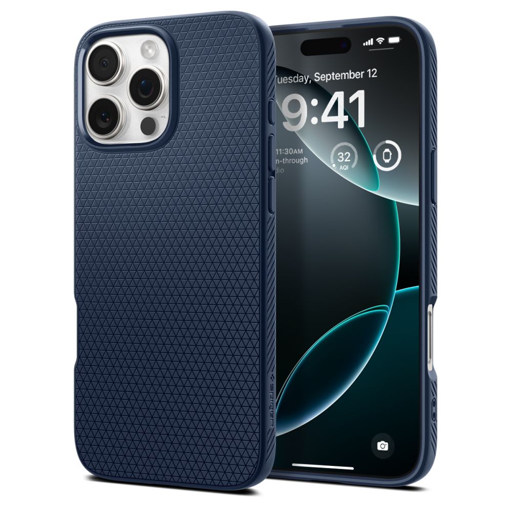 Spigen Liquid Air-etui for iPhone 16 Pro Max - blå