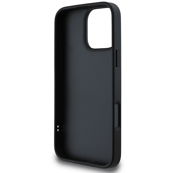 DKNY Quilted Stack Logo iPhone 16 Pro-etui - svart