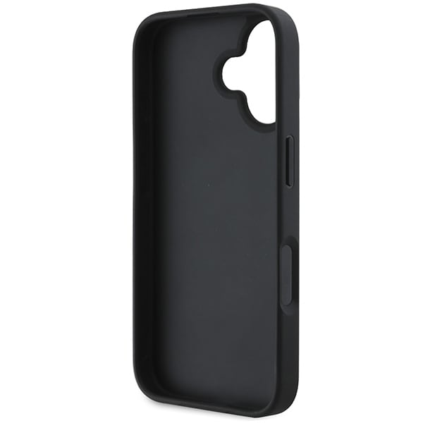 DKNY rutete mønster og trykte striper iPhone 16-etui - svart