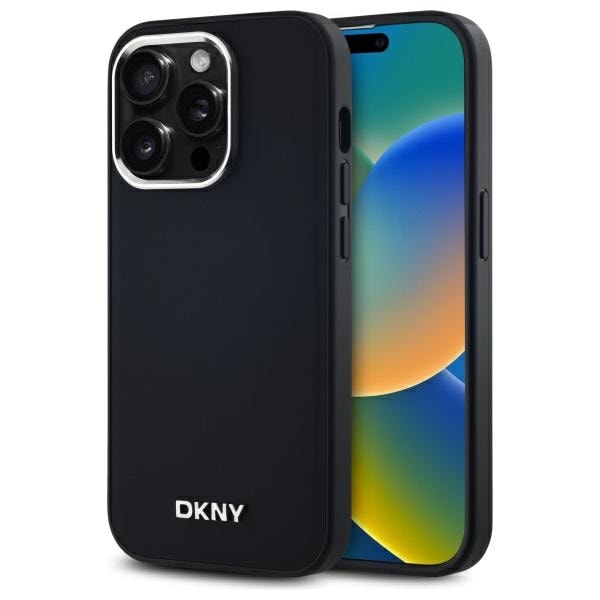 DKNY MagSafe iPhone 14 Pro-etui med vanlig logo - svart