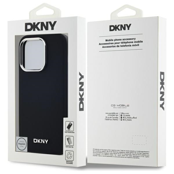 DKNY MagSafe iPhone 14 Pro-etui med vanlig logo - svart