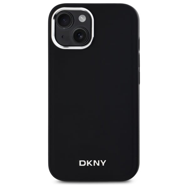 DKNY MagSafe iPhone 14-etui med vanlig logo - svart
