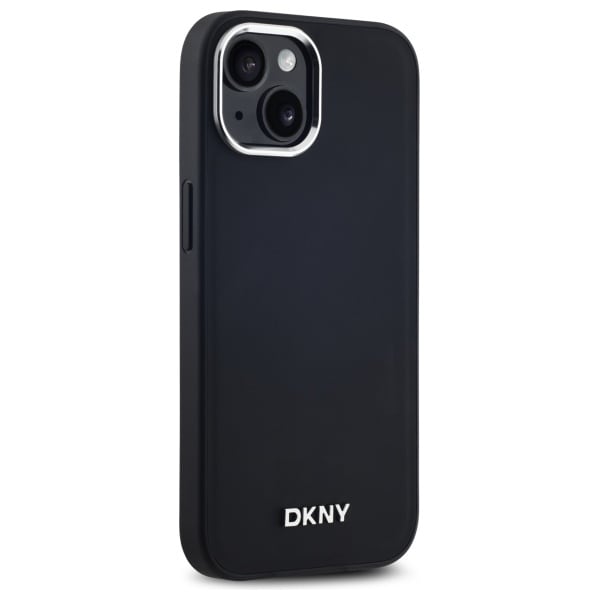 DKNY MagSafe iPhone 14-etui med vanlig logo - svart