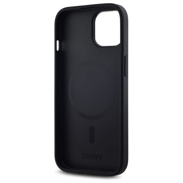 DKNY MagSafe iPhone 14-etui med vanlig logo - svart