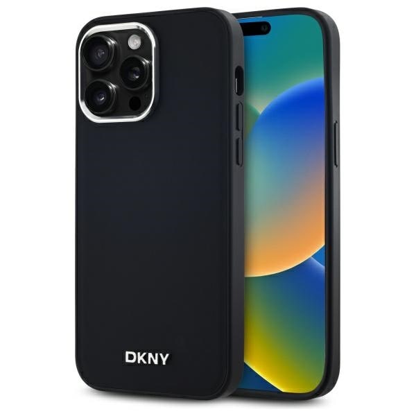 DKNY MagSafe iPhone 14 Pro Max-etui med vanlig logo - svart