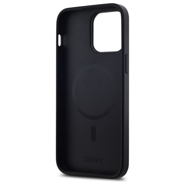 DKNY MagSafe iPhone 14 Pro Max-etui med vanlig logo - svart