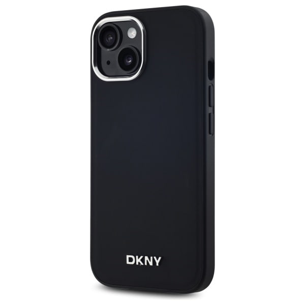 DKNY MagSafe iPhone 15 Plus-etui med vanlig logo - svart