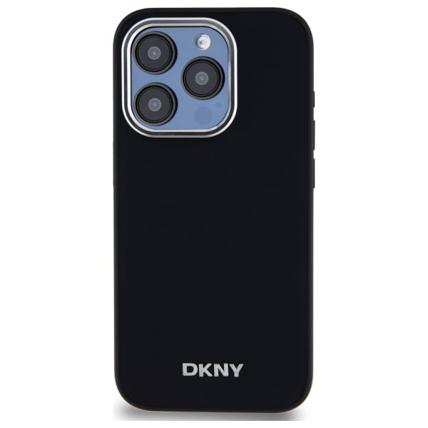 DKNY MagSafe iPhone 15 Pro Max-etui med vanlig logo - svart