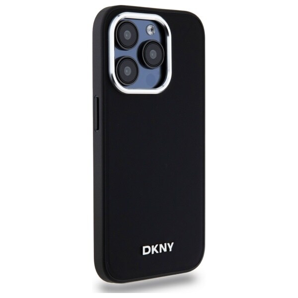 DKNY MagSafe iPhone 15 Pro Max-etui med vanlig logo - svart