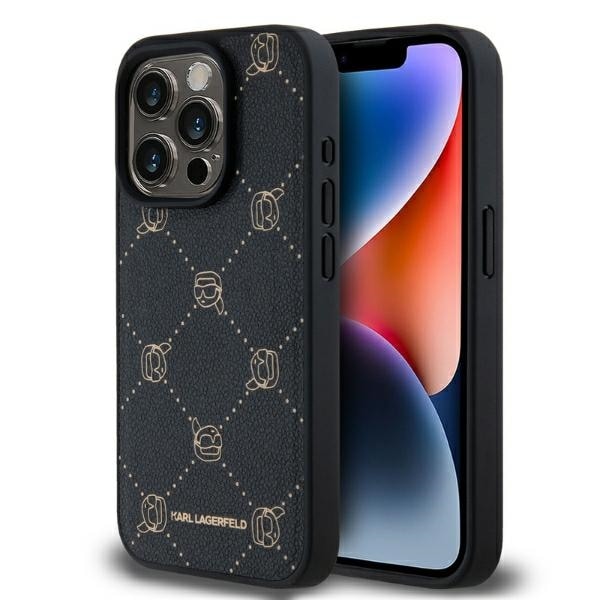 Karl Lagerfeld Magsafe Karl Head iPhone 15 Pro-etui - svart