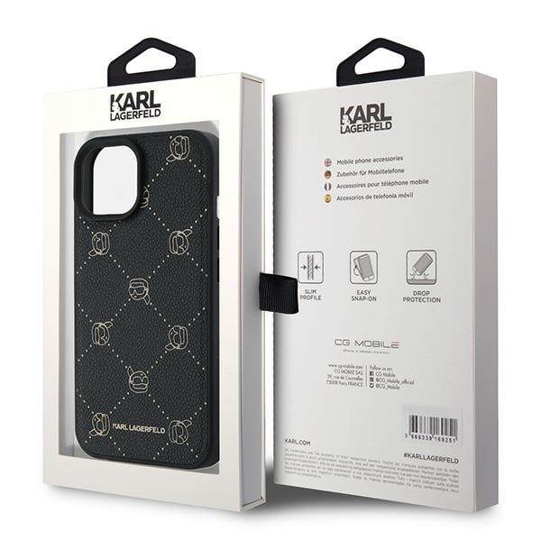 Karl Lagerfeld Karl Head MagSafe-etui for iPhone 15 Plus - Svart