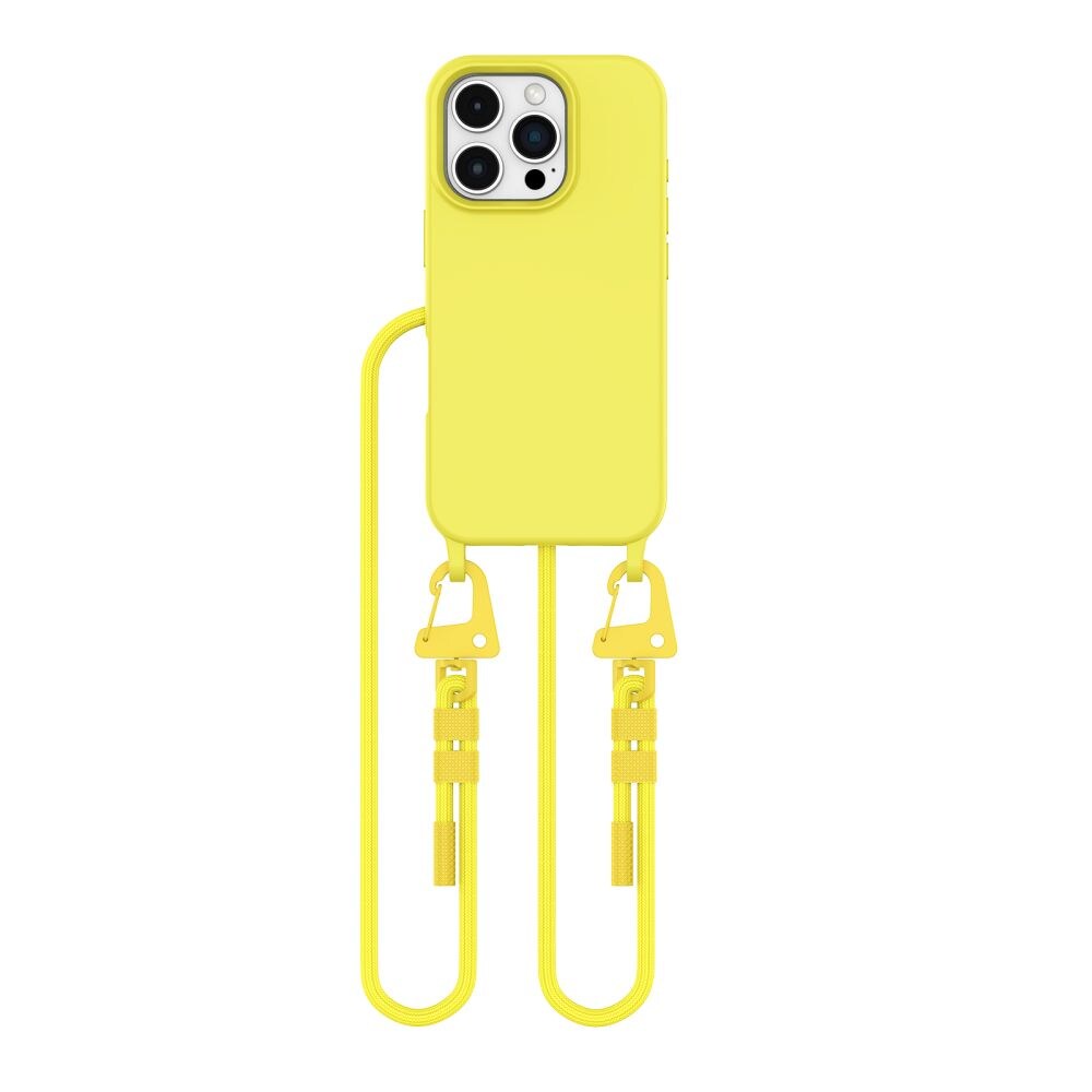 Tech-Protect MagNecklace MagSafe-etui med nøkkelbånd for iPhone 16 Pro Max - Gul