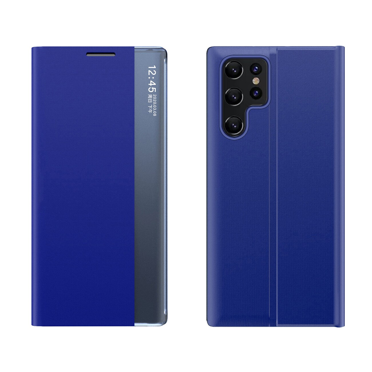 Nytt Sleep-etui for Samsung Galaxy S25 Ultra-deksel med flipp og stativ - Blå