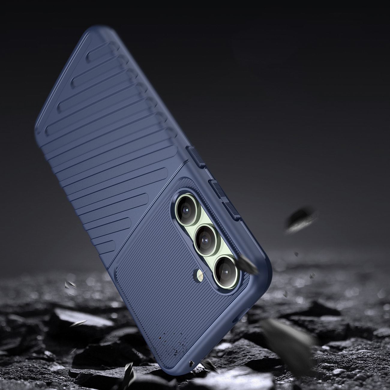 Thunder Case for Samsung Galaxy S24 FE pansredeksel i silikon - blå