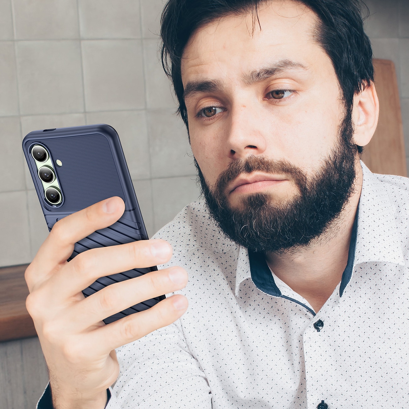 Thunder Case for Samsung Galaxy S24 FE pansredeksel i silikon - blå