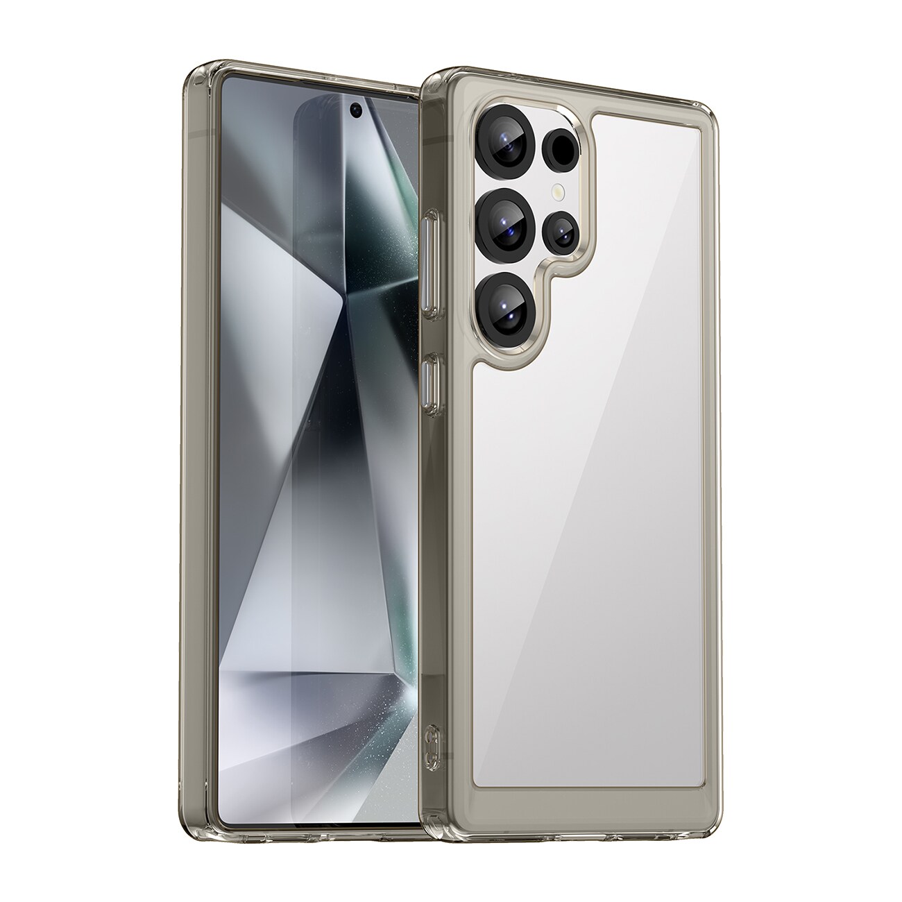 Outer Space-etui med geleramme for Samsung Galaxy S25 Ultra - Clear Black