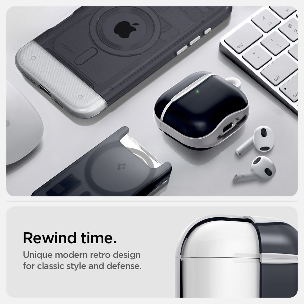 Spigen Classic C1-etui for AirPods 4 - Grafitt