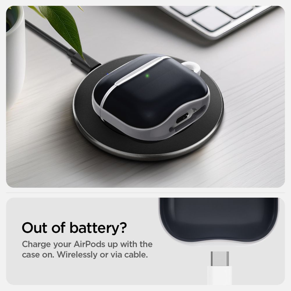 Spigen Classic C1-etui for AirPods 4 - Grafitt