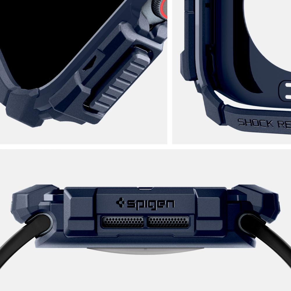 Spigen Robust panseretui til Apple Watch 10 46 mm - marineblå