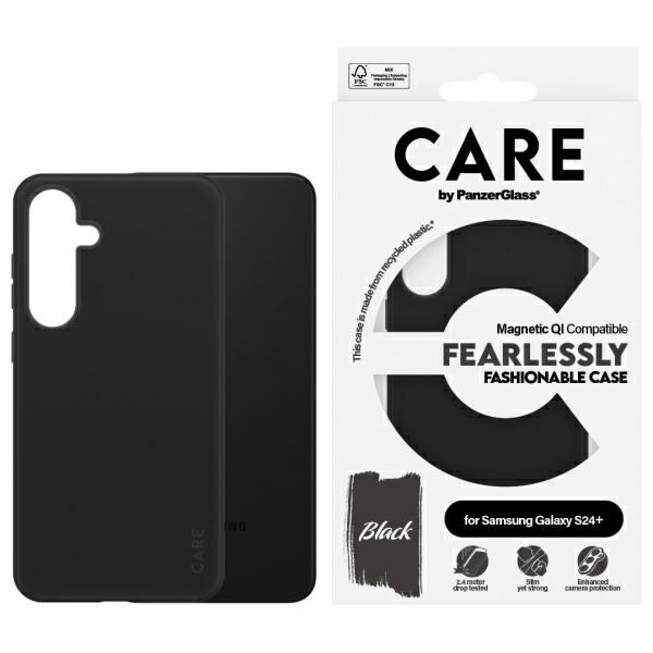 CARE by PanzerGlass Fashion QI-etui Samsung Galaxy S24+ - svart