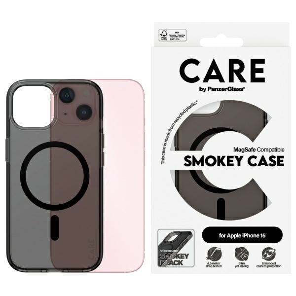 Care PanzerGlass Flagship Case MagSafe for iPhone 15 - Svart