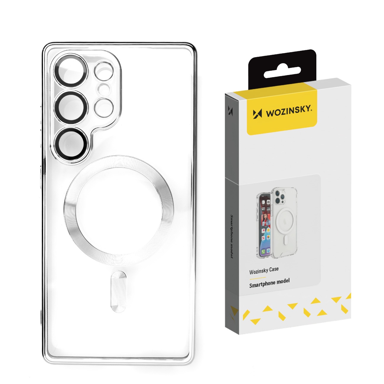 Wozinsky Galvanisert etui med Magsafe for Samsung Galaxy S25+ - sølv