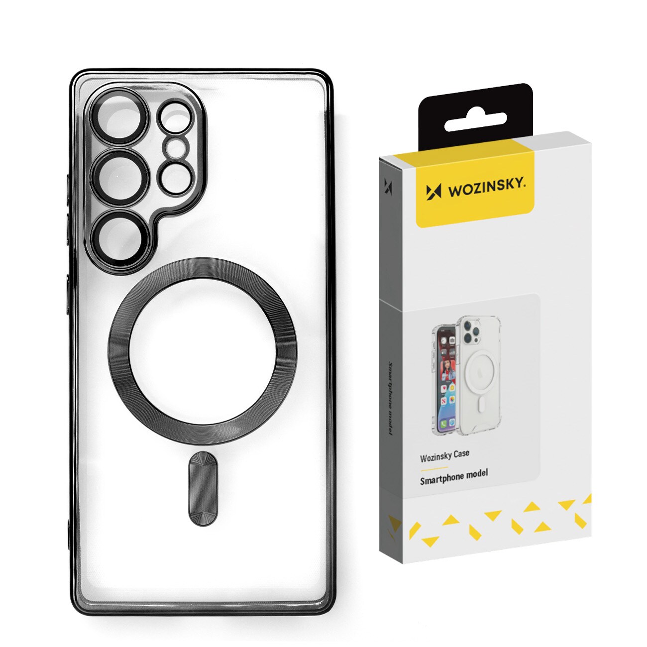 Wozinsky Galvanisert etui med Magsafe for Samsung Galaxy S25 - Svart