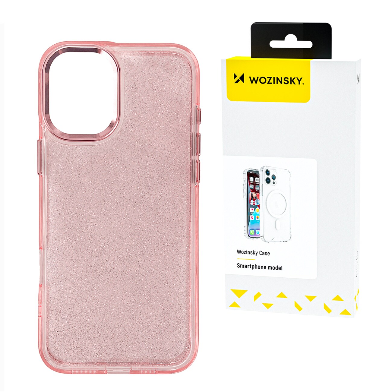 Wozinsky Glitterveske til Samsung Galaxy S24 FE - Rosa med glitter