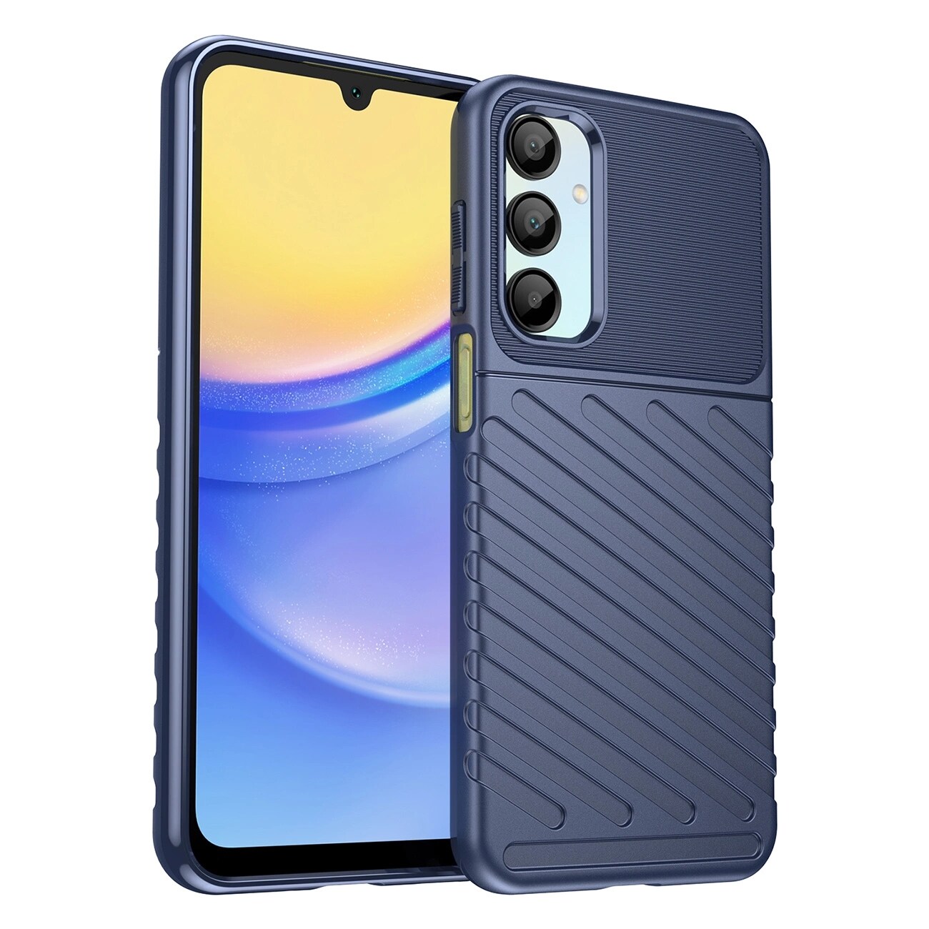 Thunder Case for Samsung Galaxy A56/A36 pansrede deksler i silikon - blå