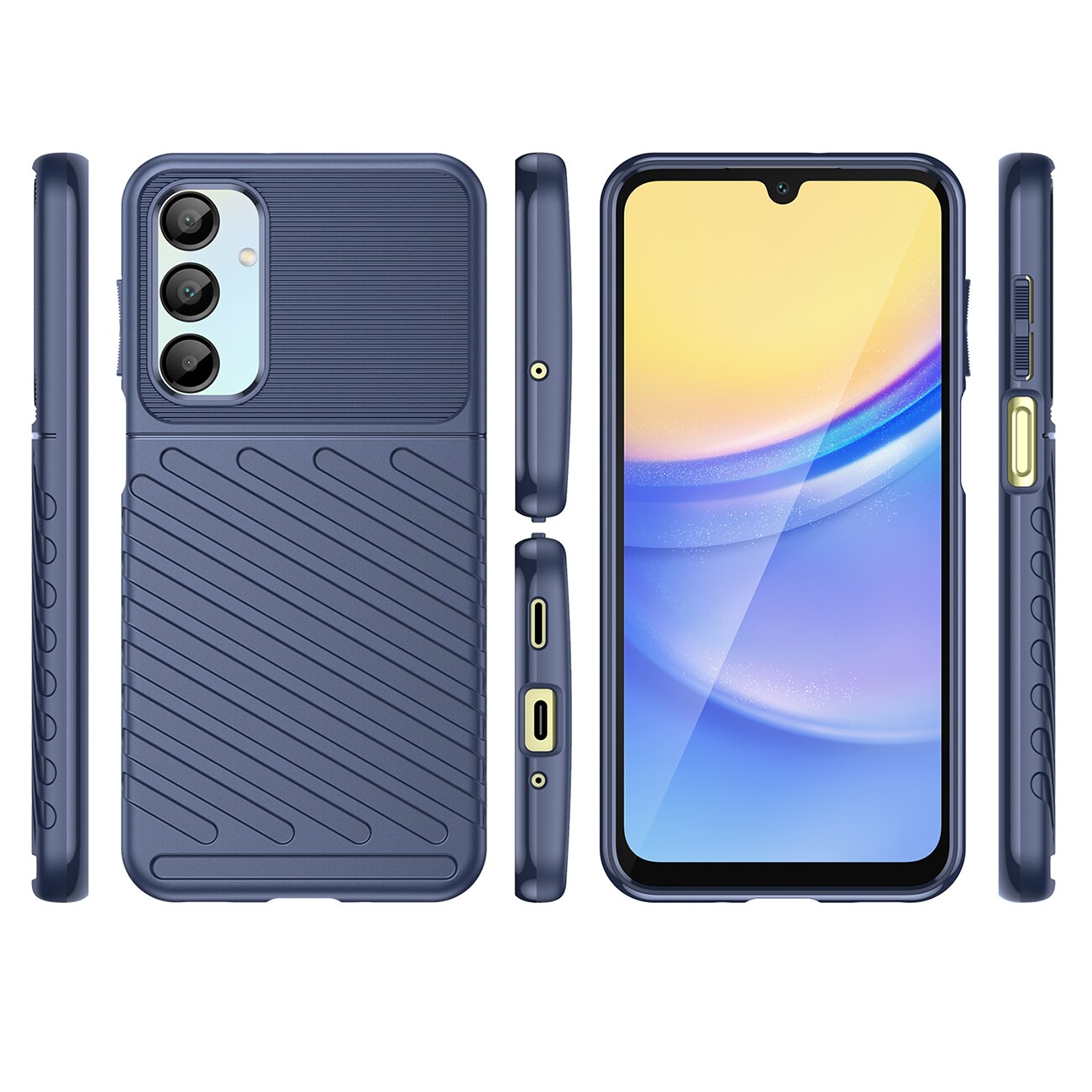Thunder Case for Samsung Galaxy A26 pansrede deksel i silikon - blå