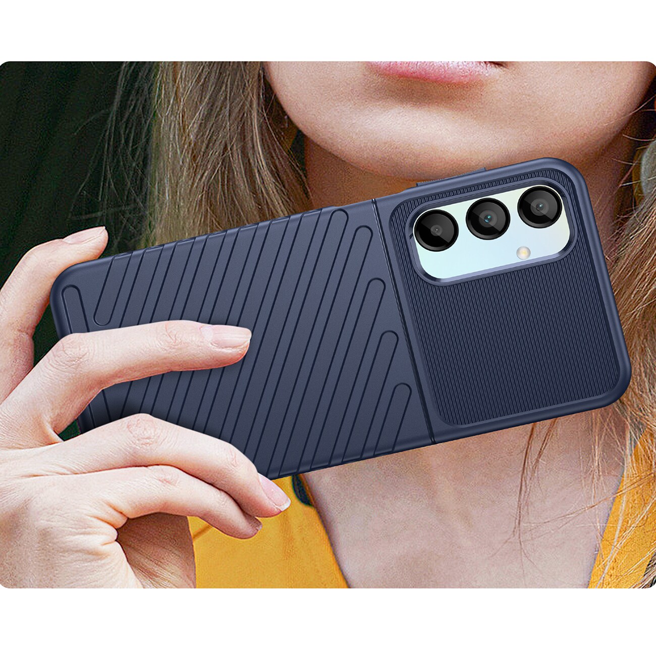 Thunder Case for Samsung Galaxy A26 pansrede deksel i silikon - blå