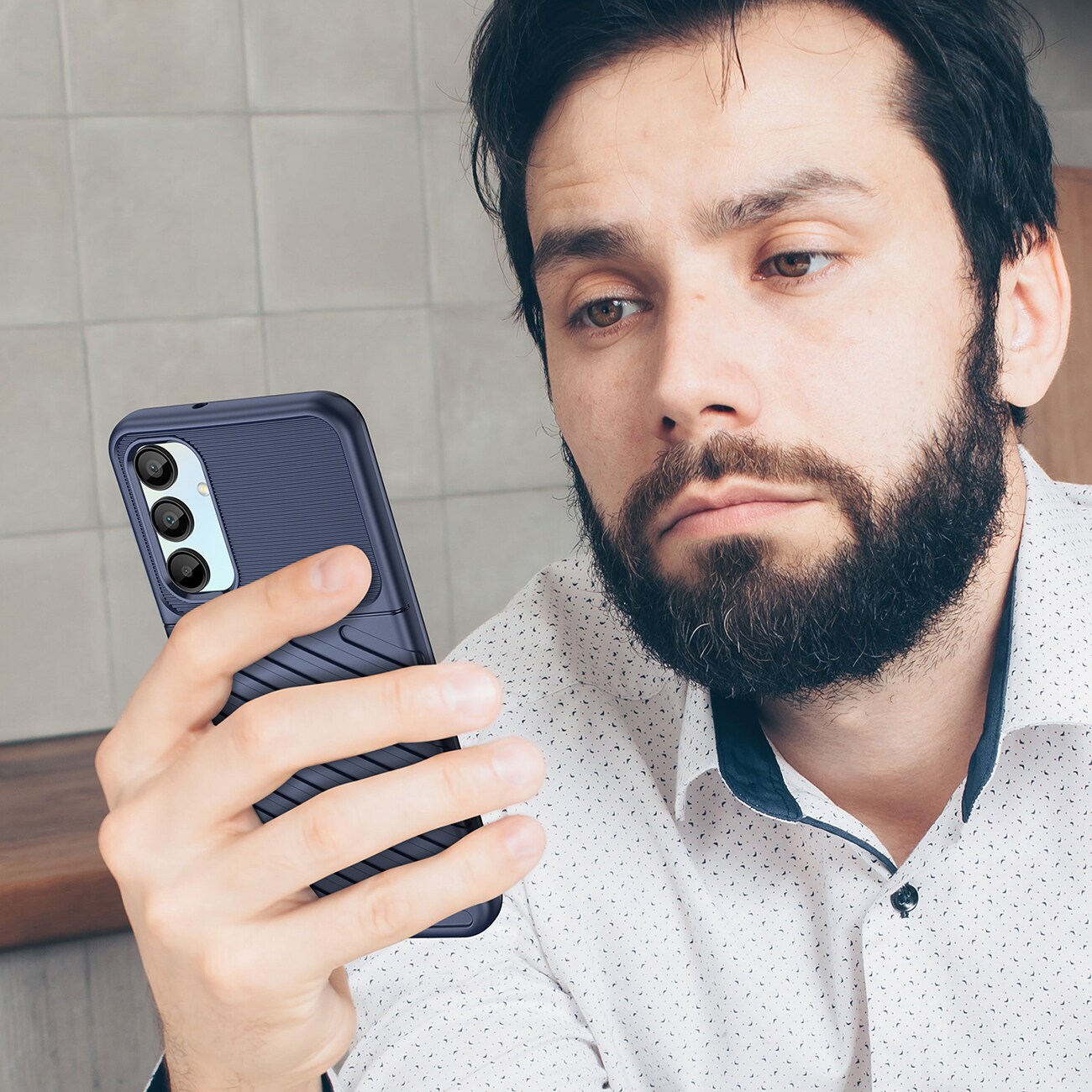 Thunder Case for Samsung Galaxy A26 pansrede deksel i silikon - blå