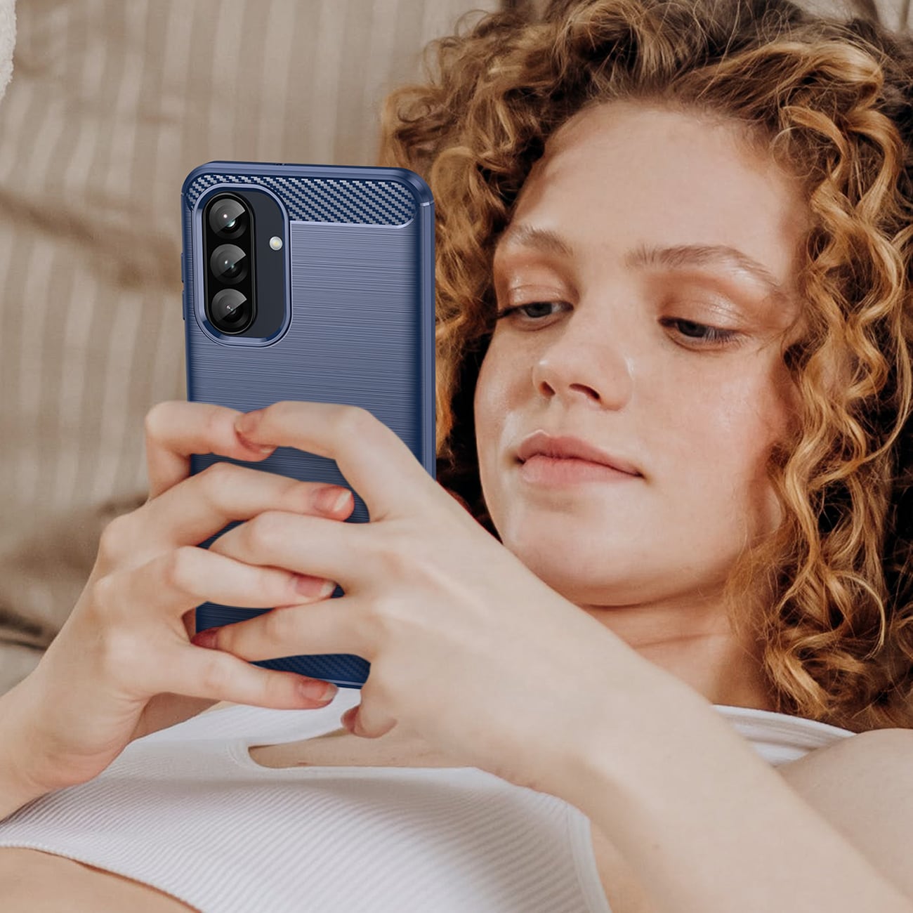 Karbonveske for Samsung Galaxy A26 - Blå