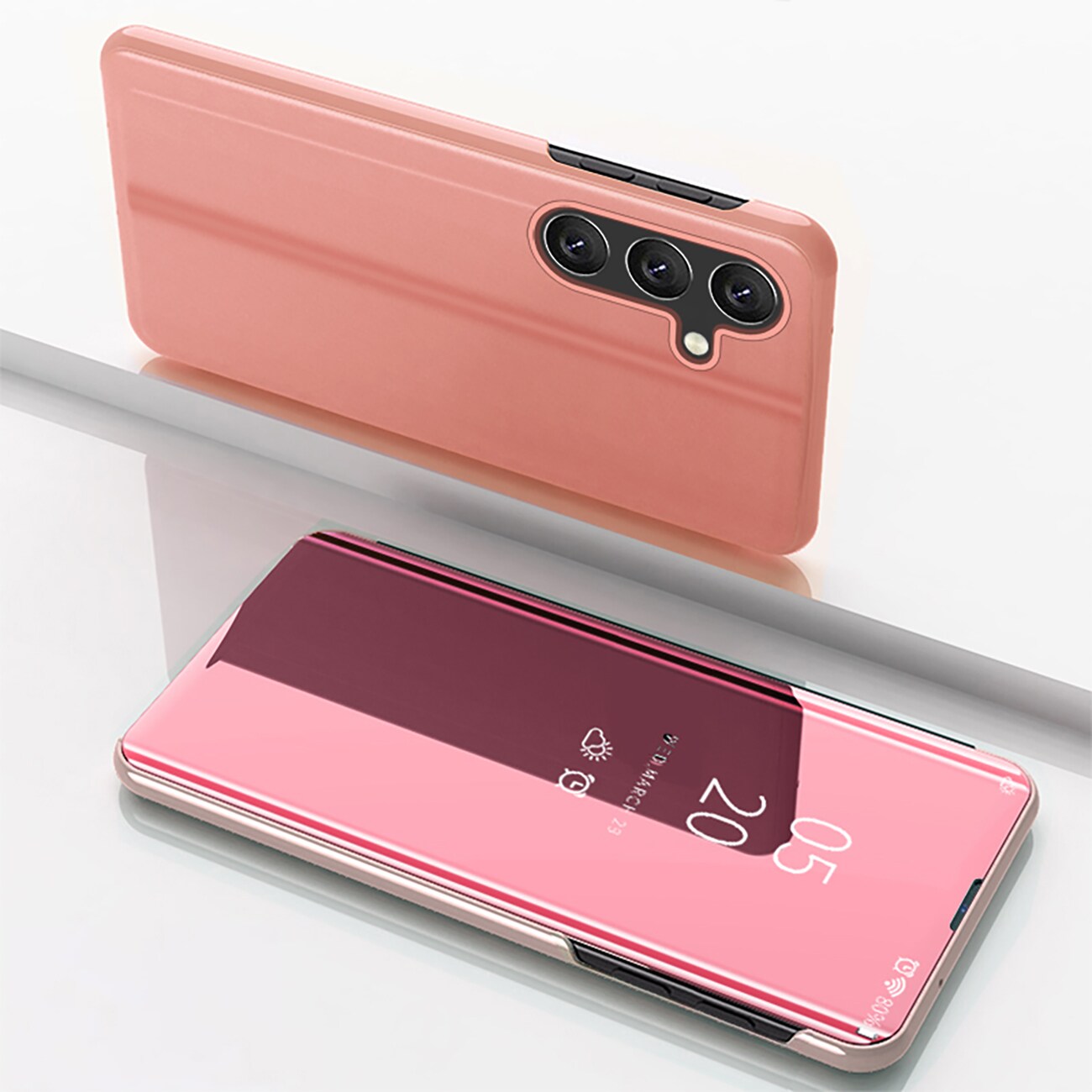 Clear View-etui for Samsung Galaxy A36-deksel med flipp - Rosa