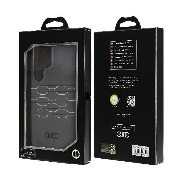 Audi IML-etui med geometrisk mønster S24 Ultra S928 svart/svart hardcase AU-IMLS24U-A6/D3-BK