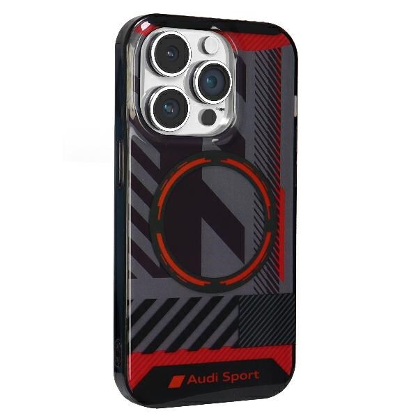 Audi IML Sport MagSafe-etui iPhone 14 Pro Max 6,7" svart/svart hardcase AU-IMLMIP14PM-RSQ/D2-BK