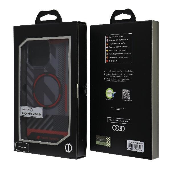 Audi IML Sport MagSafe-etui iPhone 14 Pro Max 6,7" svart/svart hardcase AU-IMLMIP14PM-RSQ/D2-BK