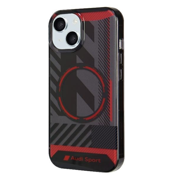 Audi IML Sport MagSafe-etui iPhone 15/14 Plus 6,7" svart/sort hardcase AU-IMLMIP15M-RSQ/D2-BK