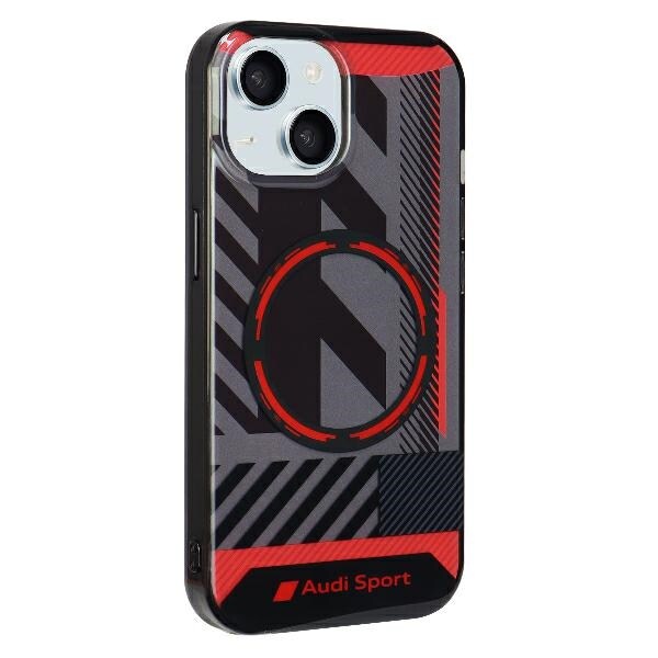 Audi IML Sport MagSafe-etui iPhone 15/14 Plus 6,7" svart/sort hardcase AU-IMLMIP15M-RSQ/D2-BK