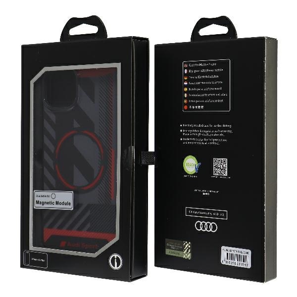 Audi IML Sport MagSafe-etui iPhone 15/14 Plus 6,7" svart/sort hardcase AU-IMLMIP15M-RSQ/D2-BK