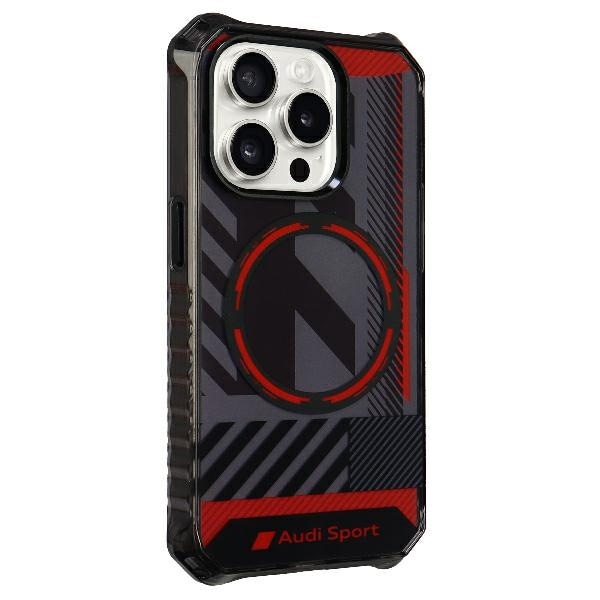 Audi IML Sport MagSafe-etui iPhone 15 Pro 6,1" svart/svart hardcase AU-IMLMIP15P-RSQ/D2-BK