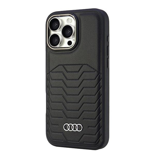 Audi syntetisk lær MagSafe iPhone 16 Pro Max 6,9" svart/sort hardcase AU-TPUPCMIP16PM-GT/D3-BK