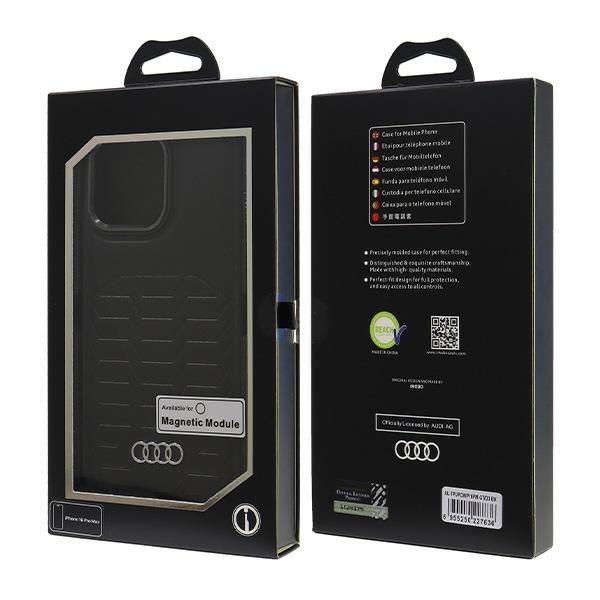 Audi syntetisk lær MagSafe iPhone 16 Pro Max 6,9" svart/sort hardcase AU-TPUPCMIP16PM-GT/D3-BK
