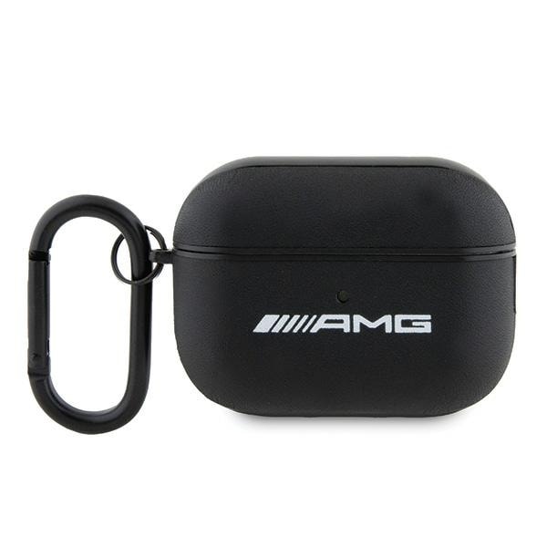 AMG AMAP2SLWK AirPods Pro 2 (2022/2023) deksel i svart/svart lær med hvit logo