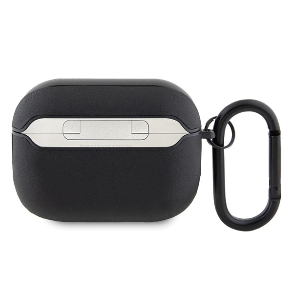 AMG AMAP2SLWK AirPods Pro 2 (2022/2023) deksel i svart/svart lær med hvit logo