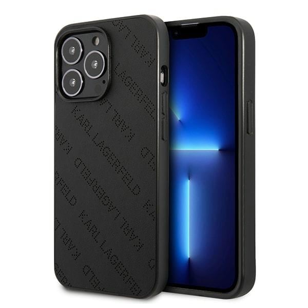 Karl Lagerfeld perforert allover-etui for iPhone 13 Pro / 13 6,1" - Svart