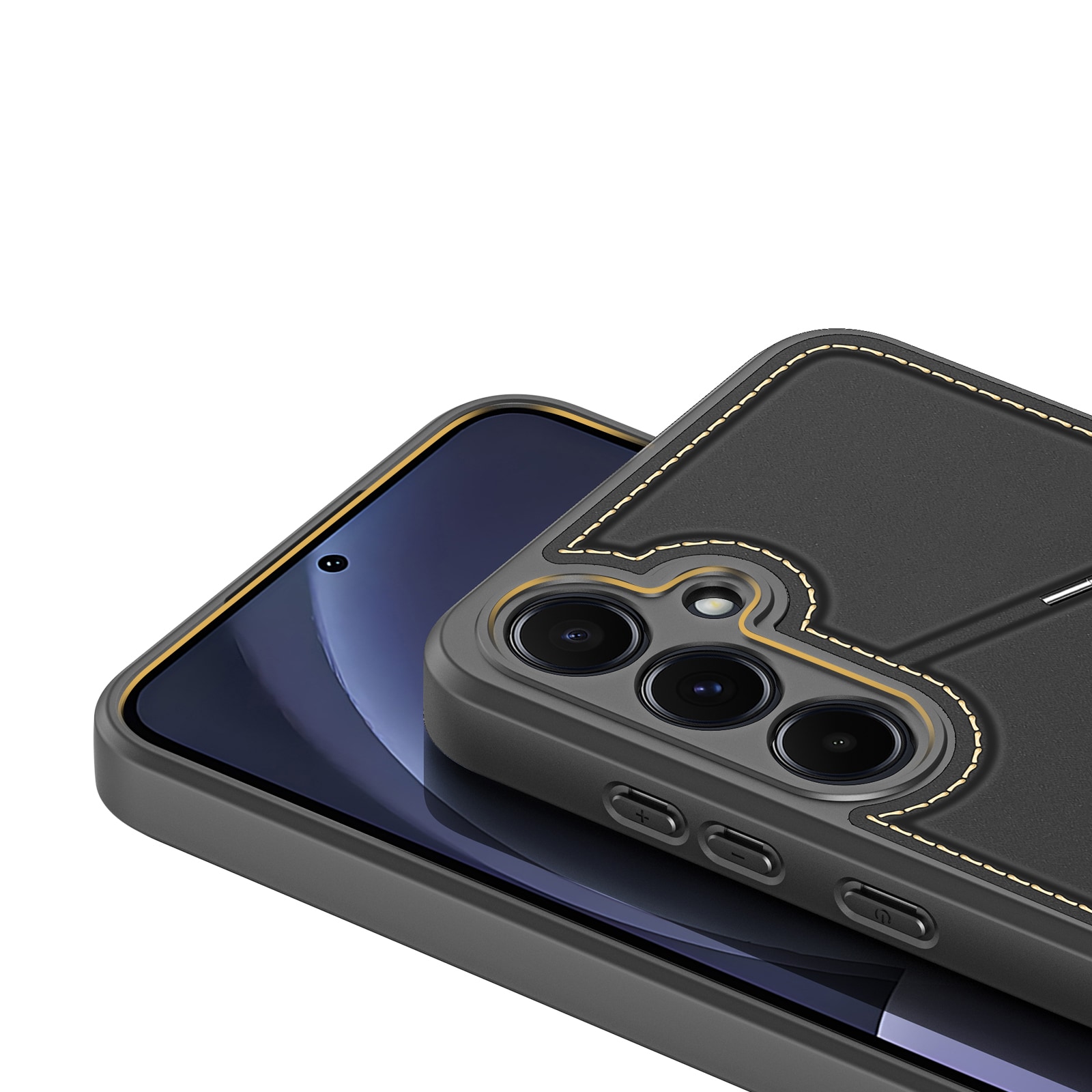 Dux Ducis Rafi II-etui til Samsung Galaxy S25+ med stativ og lommebok - Svart