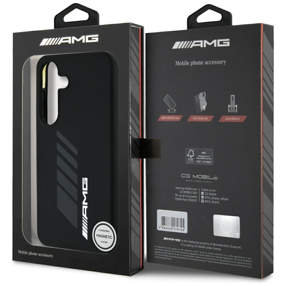 AMG Oversize Rhombs MagSafe-etui for Samsung Galaxy S25 - Svart