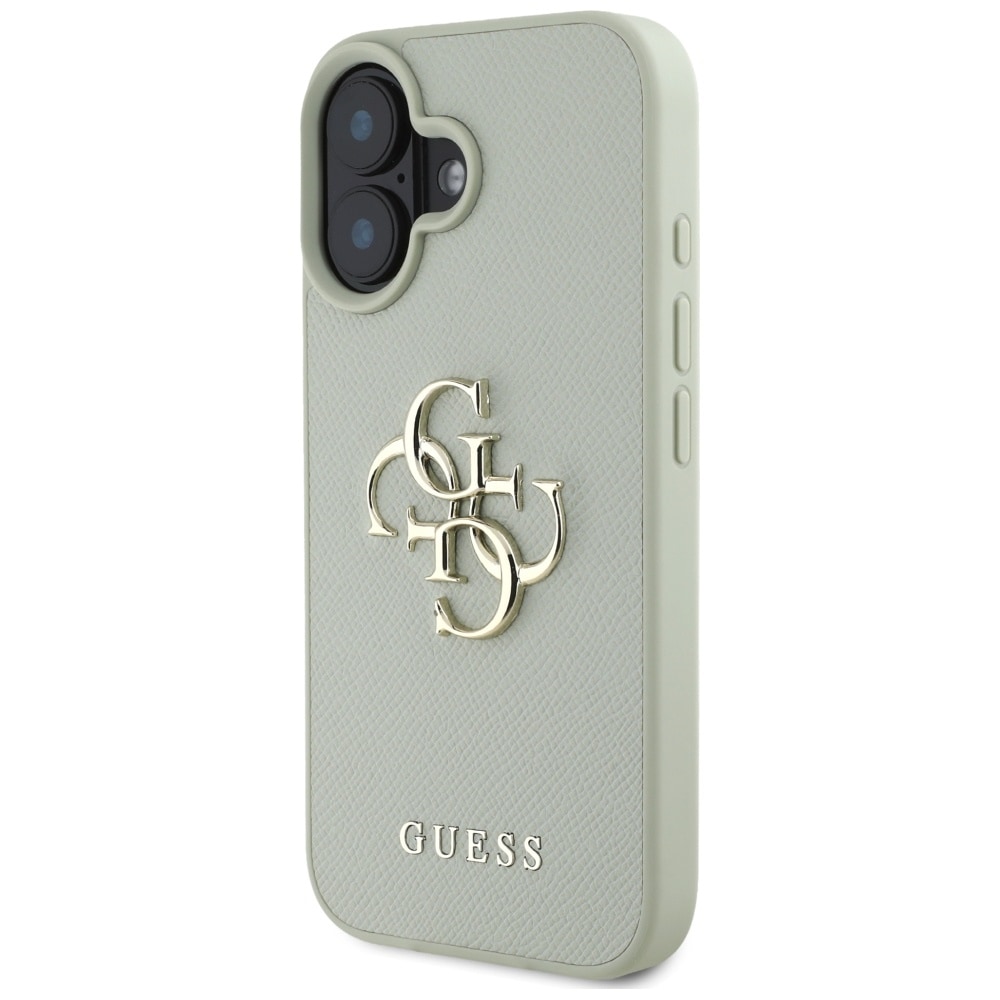 Guess Grained Big 4G Logo Small Classic Logoetui til iPhone 16 - grønn
