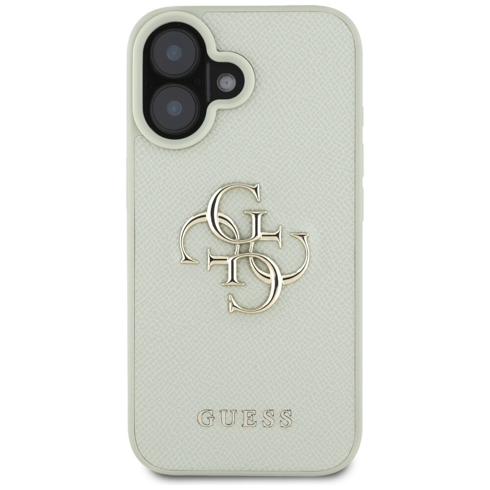Guess Grained Big 4G Logo Small Classic Logoetui til iPhone 16 - grønn
